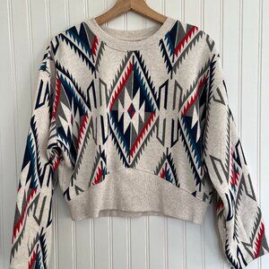 Ariat Women’s Chimayo Southwestern Cropped Pullover Sweater Size M Aztec